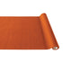 Roll of orange fabric on a white background