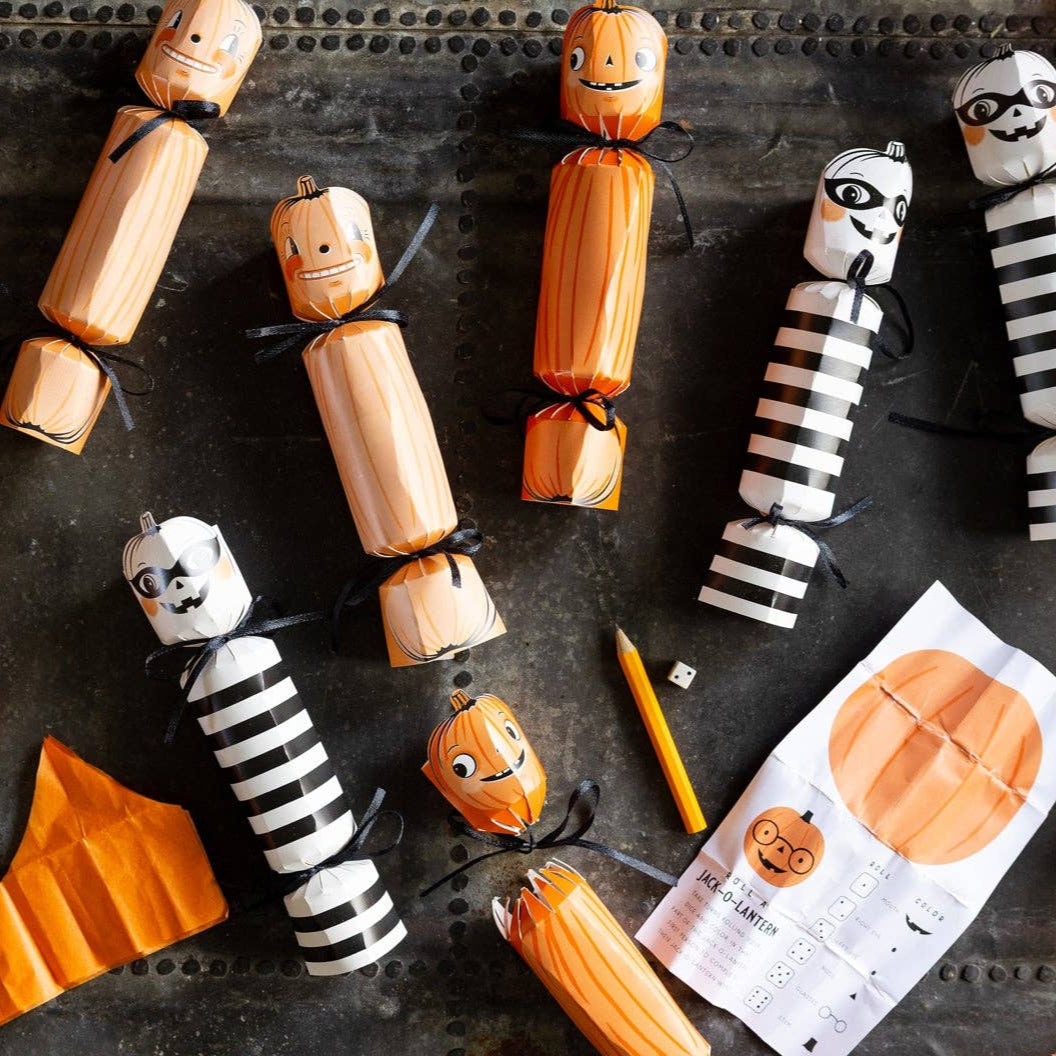 Pumpkin Crackers on a wooden table.