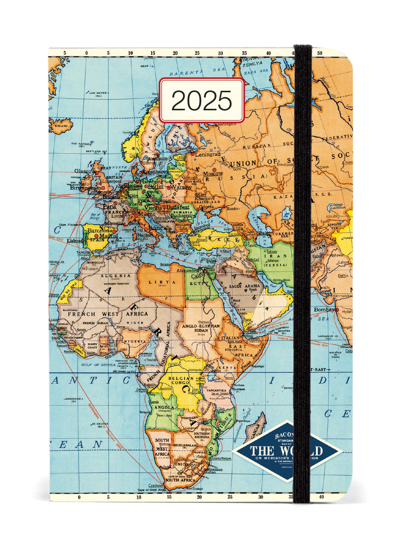 Vintage Map 2025 Weekly Planner