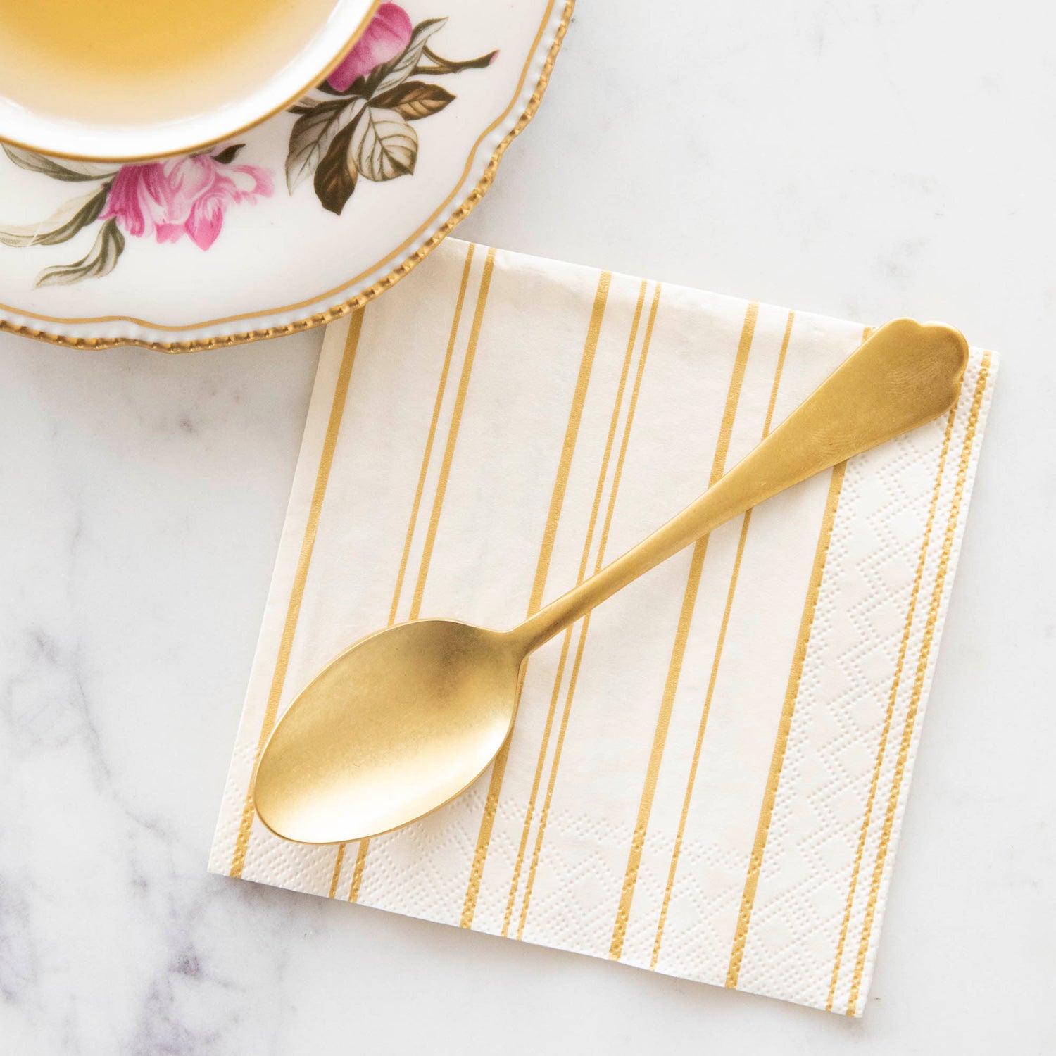 Antique Gold Stripe Napkins