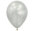 11 inch Silk Oyster White Balloon on a white background.