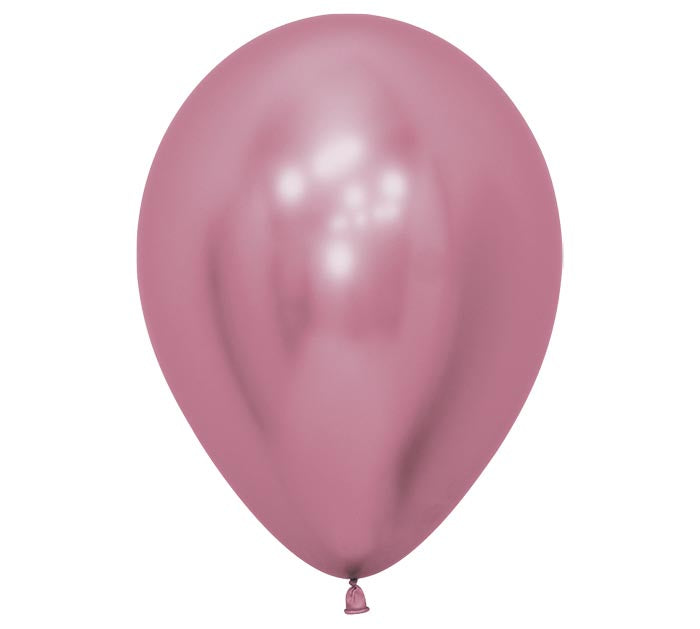 Eleven-inch Reflex Pink Balloon on a white background.