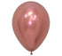 Eleven-inch Reflex Rose Gold Balloon on a white background.