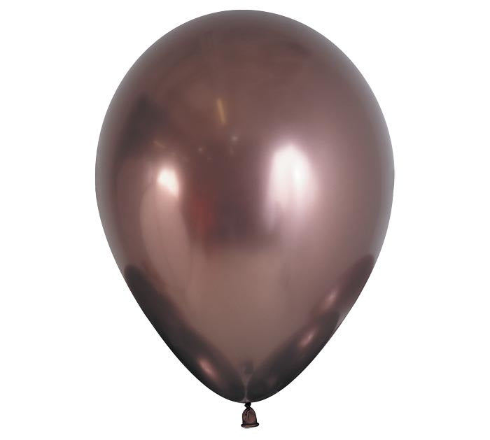 Eleven inch bronze-colored balloon on a white background.
