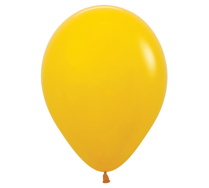 Twenty-four inch Deluxe honey yellow balloon on a white background.