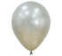 Eleven inch Silk Cream Pearl Balloon on a white background.