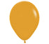 Eleven-inch Deluxe Mustard Balloon on a white background.
