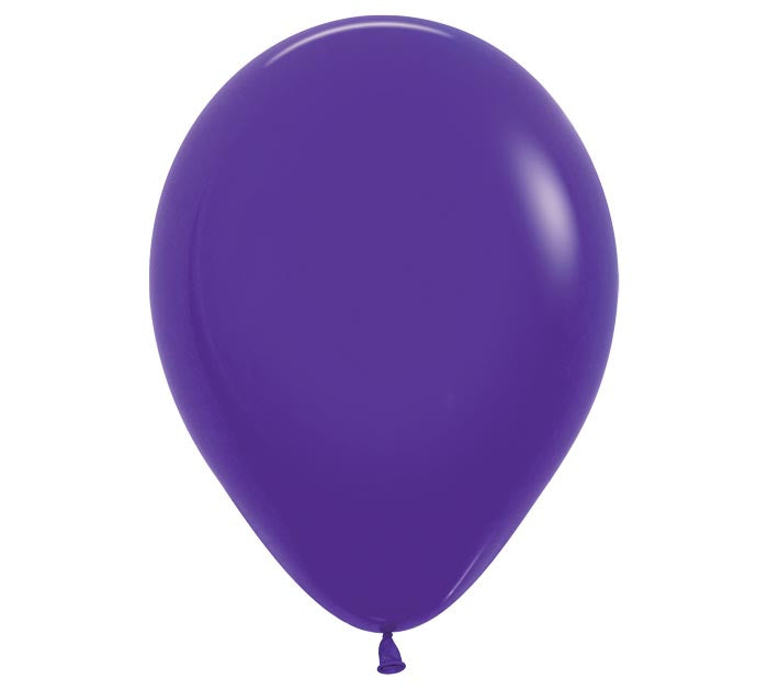 Eleven inch Fashion Violet balloon on a white background.