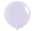 Single lavender balloon on a white background.