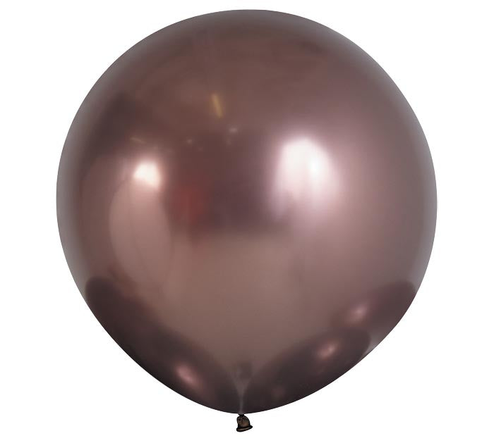 Twenty four inch bronze-colored balloon on a white background.