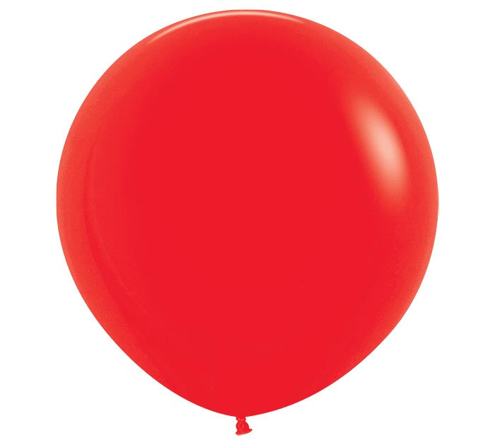 Twenty-four inch Fashion Red Helium-Filled Balloon on a white background.