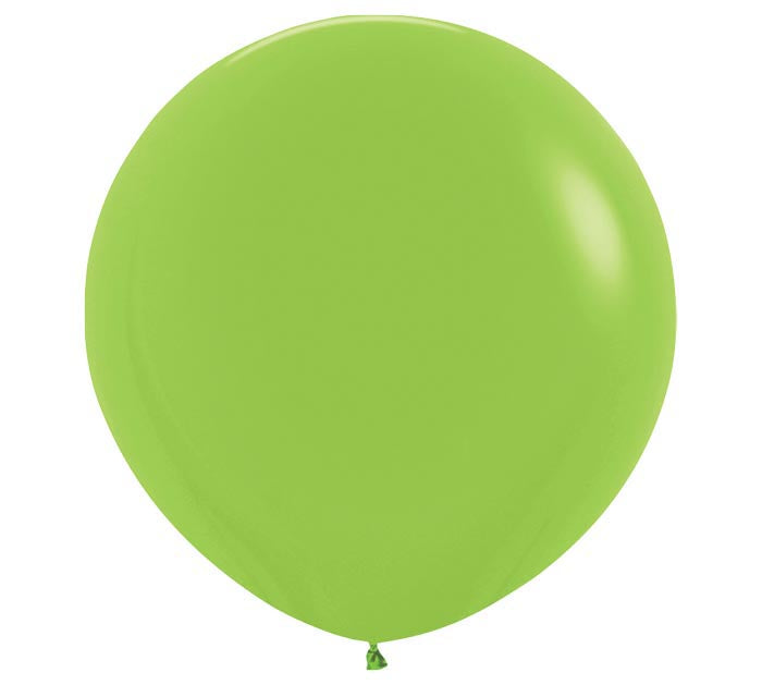 Three foot Deluxe Key Lime Balloon on a white background.