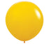 Five-inch Deluxe honey yellow balloon on a white background.