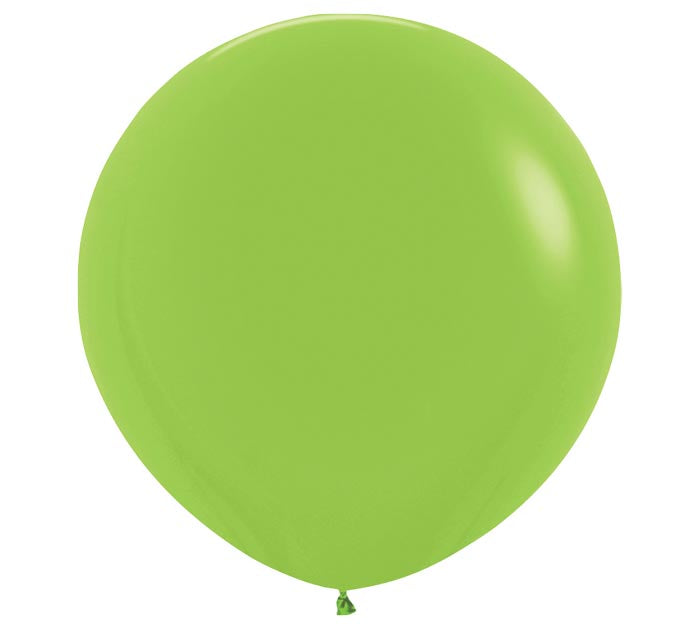 Five-inch Deluxe Key Lime Balloon on a white background.