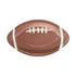 Football shaped paper plates.