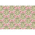 A paper placemat featuring a repeating illustrated pattern of red and white striped ribbon bows tied to the stems of mistletoe.