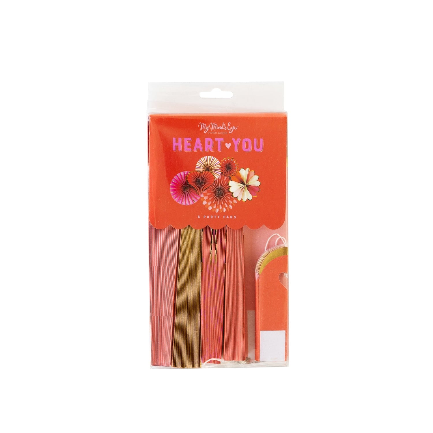 Packaging for Heart You Paper Fan Set.