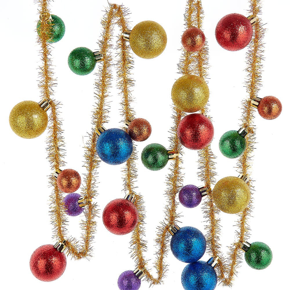 Multi-Ball Tinsel Garland