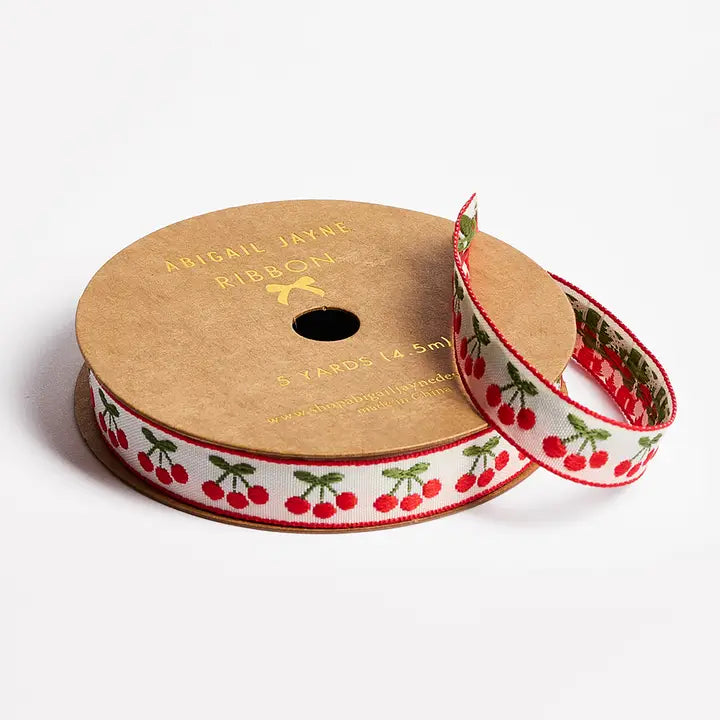 Cherry Woven Ribbon