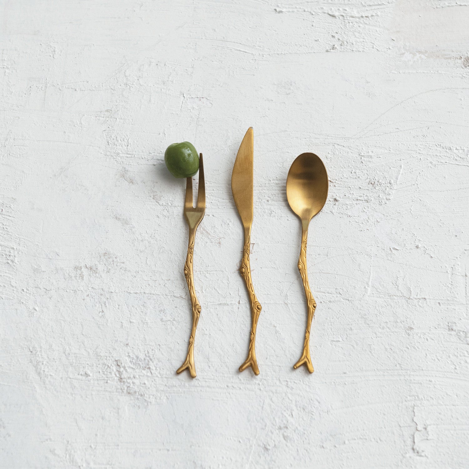 Appetizer Utensils with Twig Shaped Handle