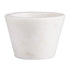 White marble pinch pot on a white background. 