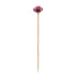 Wooden skewer with a football-shaped top on a white background.