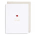 Greeting card with a ladybug illustration and text &