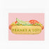 Dear Hancock Franks a Lot greeting featuring a hot dog with toppings and text that reads "FRANKS A LOT!".