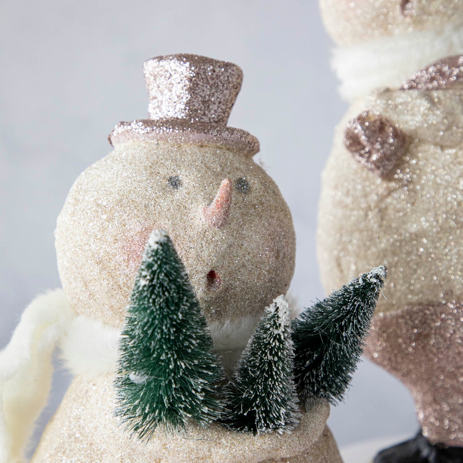 A close up of the Sparkle Snowman showing it&