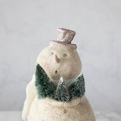 A close up of the Sparkle Snowman showing it&