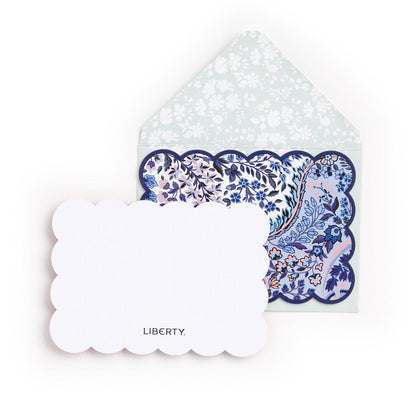 Liberty Scalloped Shaped Notecard Set