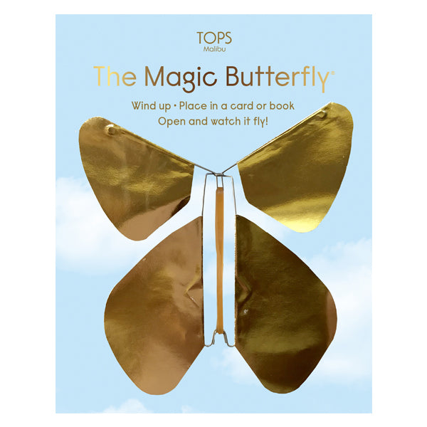 The Gold Metallic Magic Butterflies by Tops Malibu are perfect for special occasions and are guaranteed to surprise anyone who witnesses their enchanting flutter.
