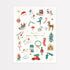 Packaging for Meri Meri Mixed Icon Christmas Stickers with illustrations of various Christmas ephemera on it. 