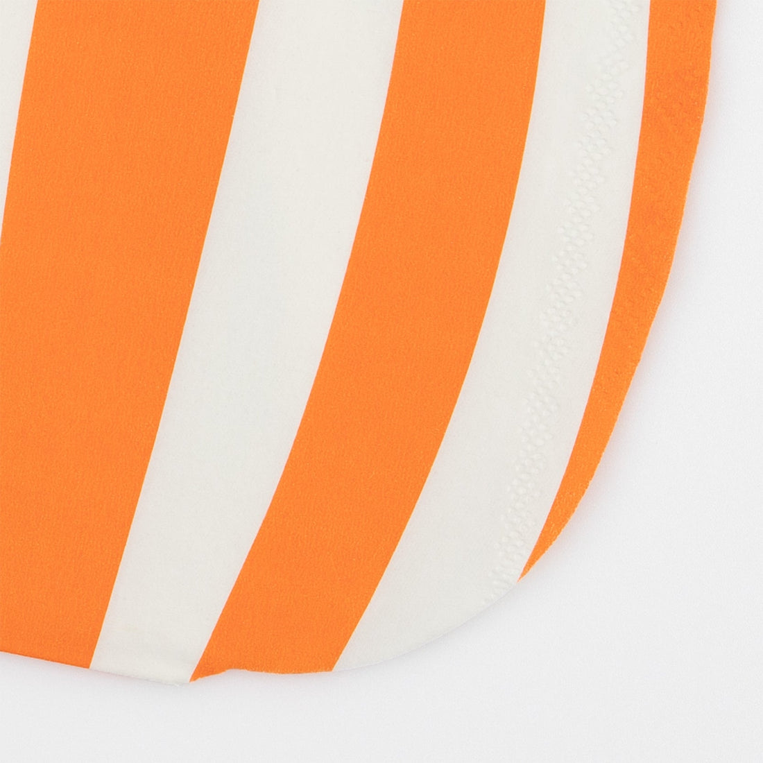 close up of orange and white stripe Mod Pattern Pumpkin Napkin
