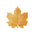 Maple Leaf Shaped paper napkin in varying gold colors.