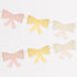 Pink and yellow 3D Paper Bow Garland decoration from Meri Meri.
