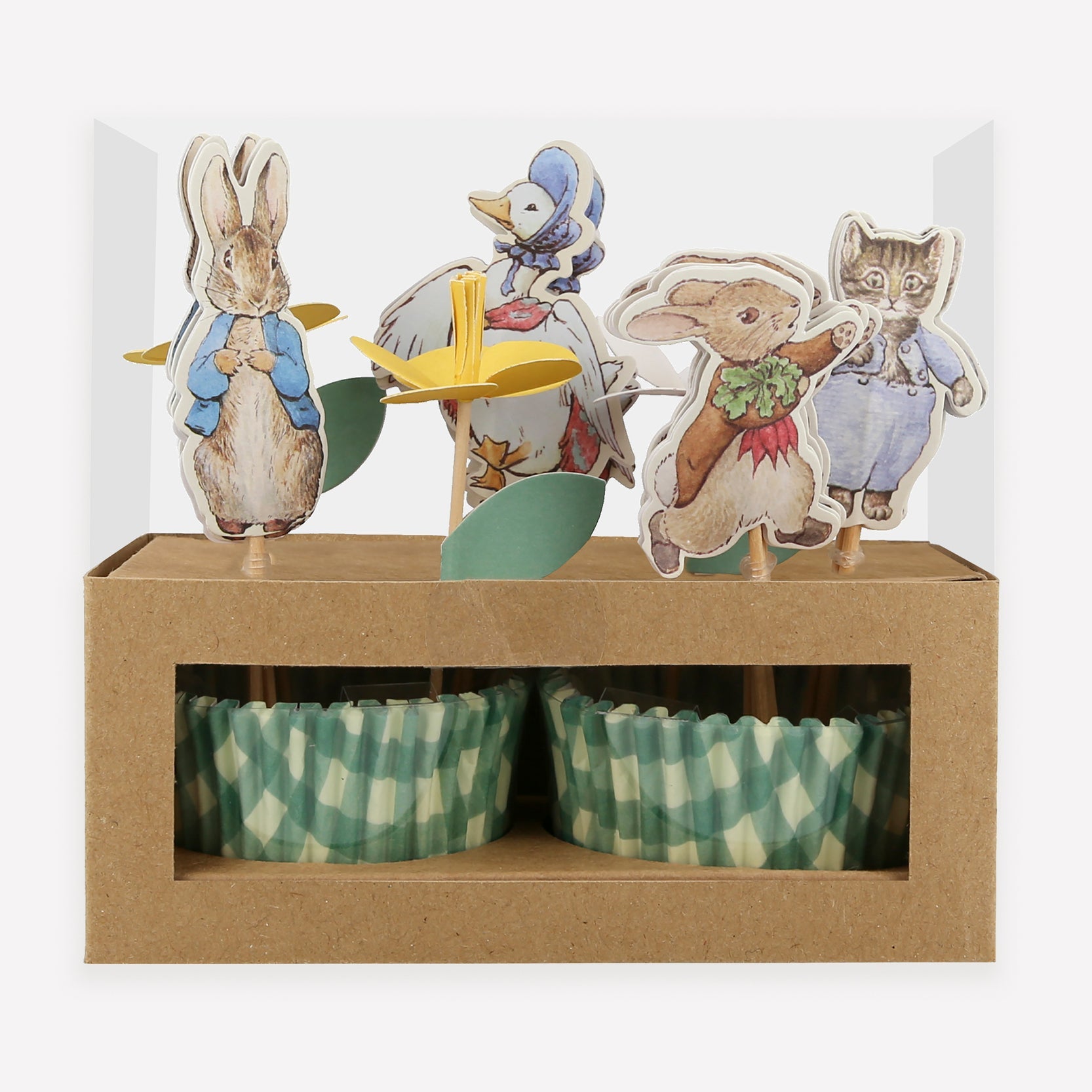 Meri Meri Peter Rabbit™ In The Garden Cupcake Kit toppers.