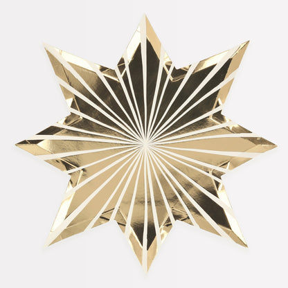 Gold Stripe Star Plates