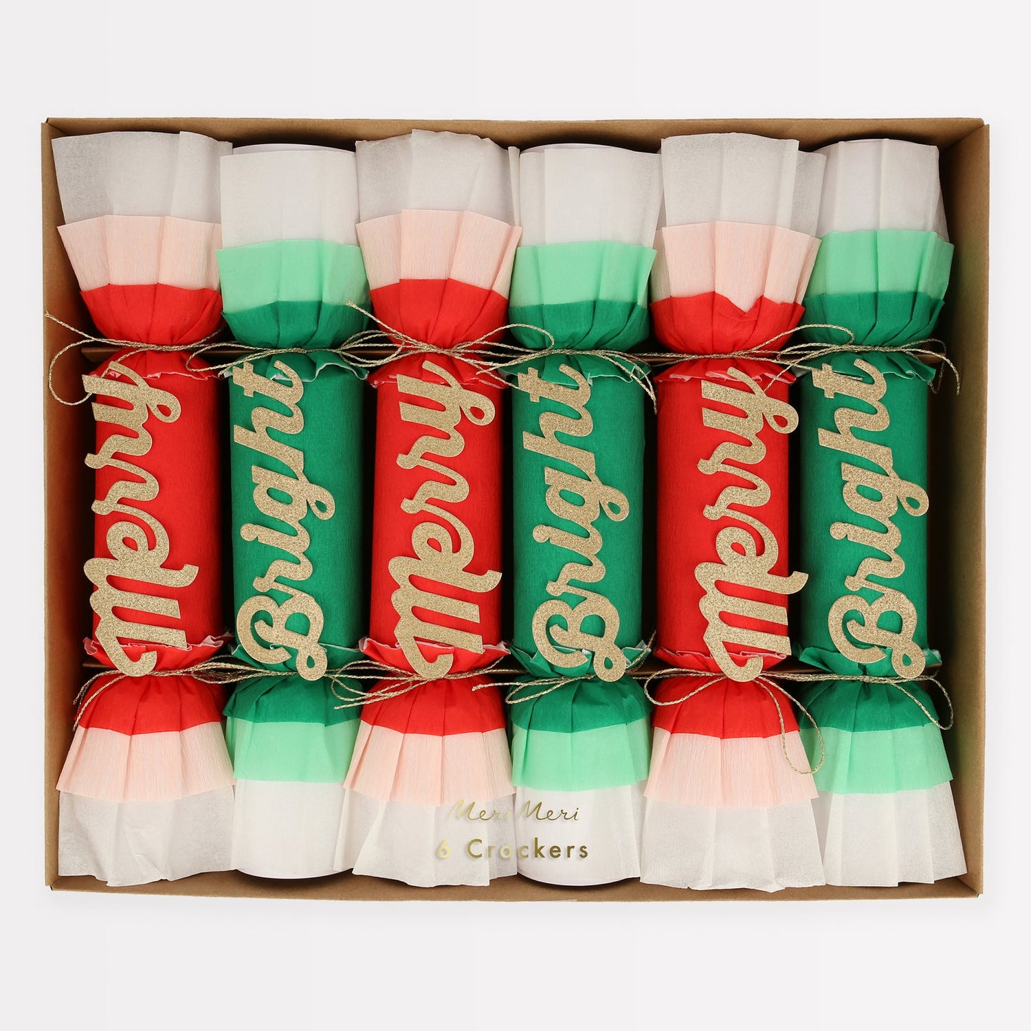 Merry &amp; Bright Christmas Crepe Crackers