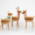 The three reindeers made with kraft board, with honeycomb details