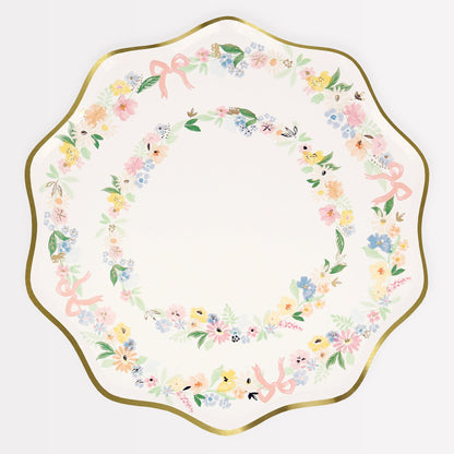Elegant Floral Dinner Plates