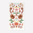 Guest napkin with autumn-themed illustrations on a white background. 