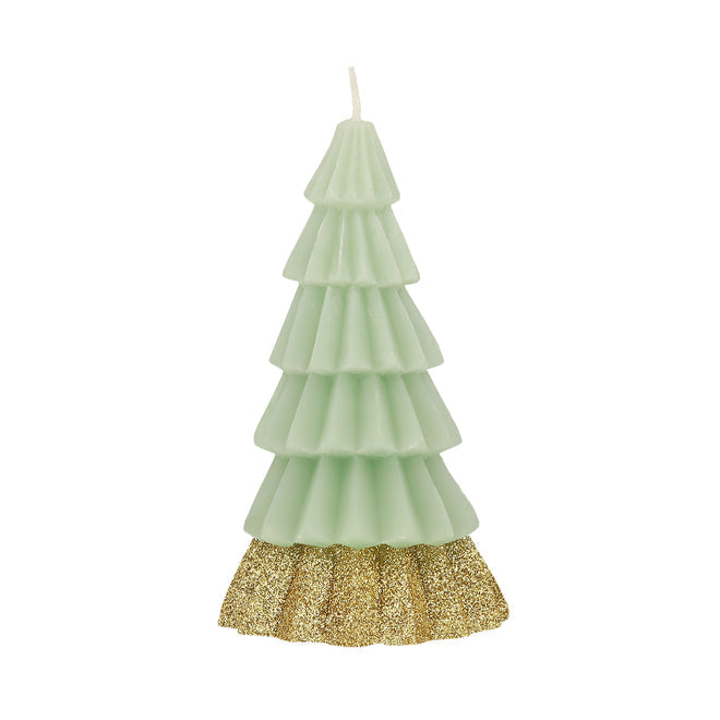 Green Tree Candles Set of 3