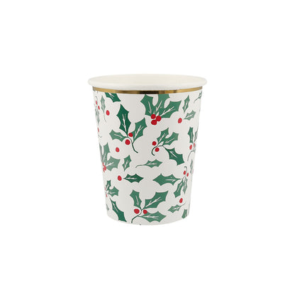 Holly Pattern Cups