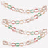 Multicolored paper chain on a white background