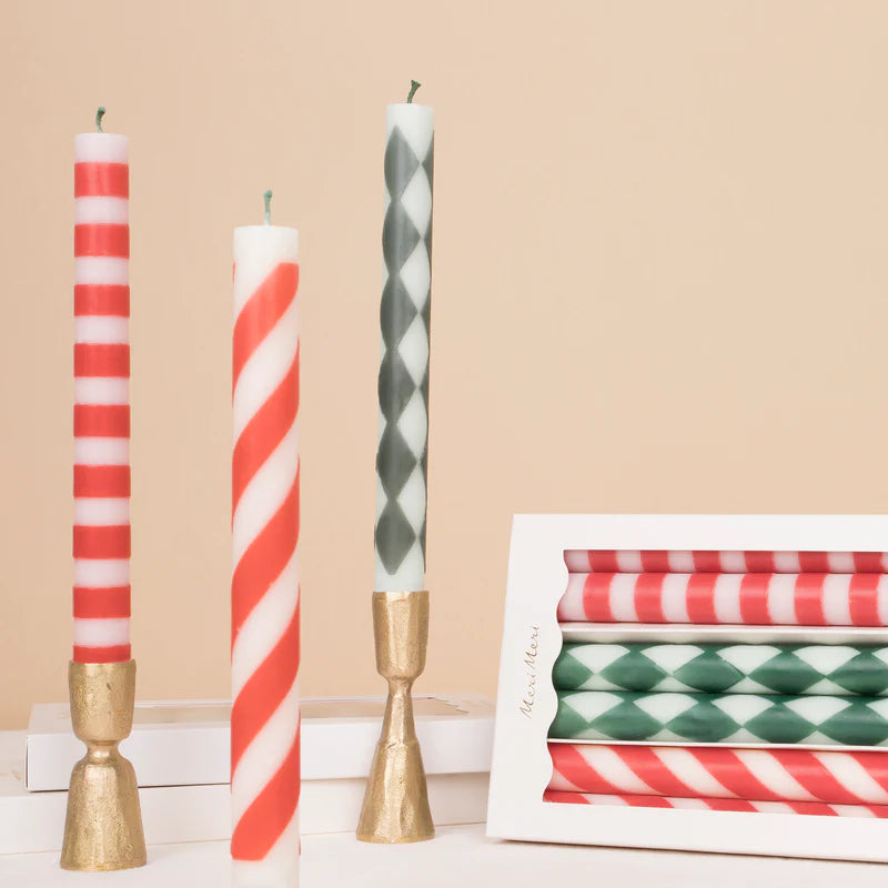 Festive Pattern Table Candles