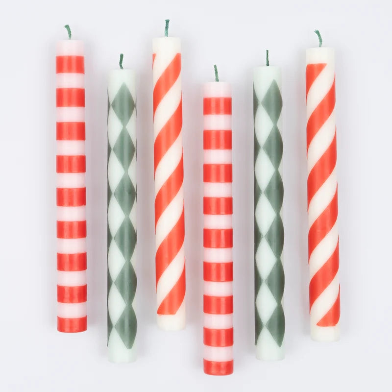 Festive Pattern Table Candles