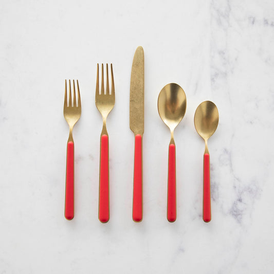 Fantasia Red 5-Piece Place Setting