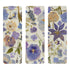 Three bookmarks with pressed floral designs on a white background