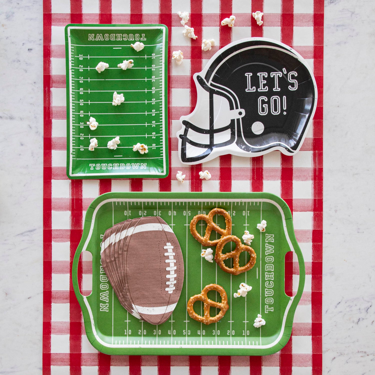 Fun Express Football Shaped Paper Plates - Set Of 8 For Game Day Parties & Tailgating
